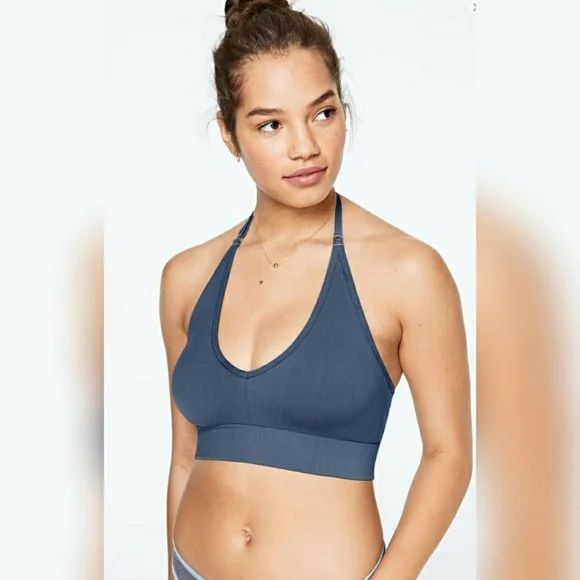 NWT *2* VS PINK Seamless Halter Bra Tops - Picture 2 of 13